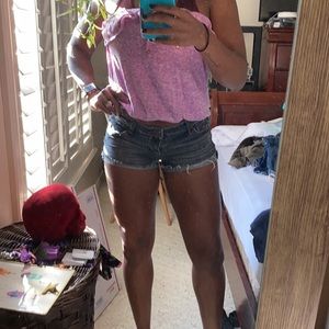 Celebrity pink cutoff shorts